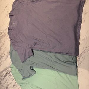 Men's Casual T-Shirt Set - Purple and Green